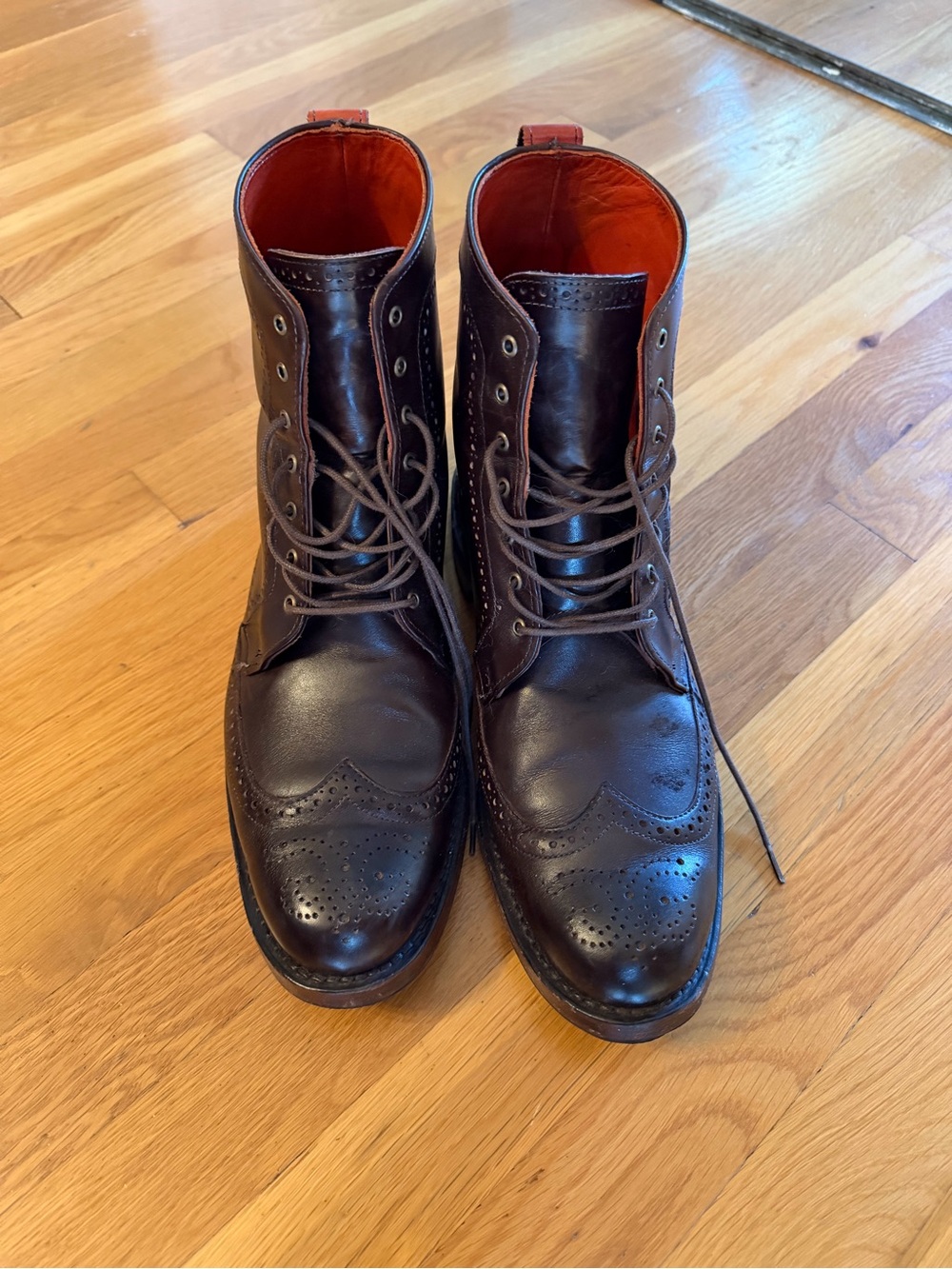 Allen Edmonds Men's Dalton Dark Brown Leather Wingtip Boots